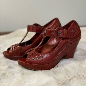 Women's Frye Red Wedge Sandals